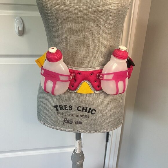 R2Outdoor Revenge Hydration Belt Pink & Yellow- EUC - Picture 1 of 3
